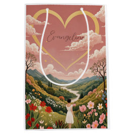 De oprechte blik van een meisje gepersonaliseerd medium cadeauzakje