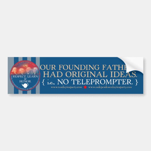 De oprichters vs. TOTUS bumpersticker (Voorkant)