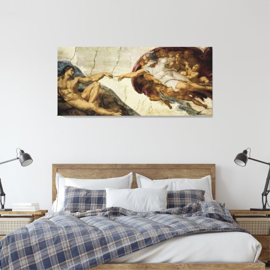 De oprichting van Adam Canvas Afdruk (Insitu (Slaapkamer))