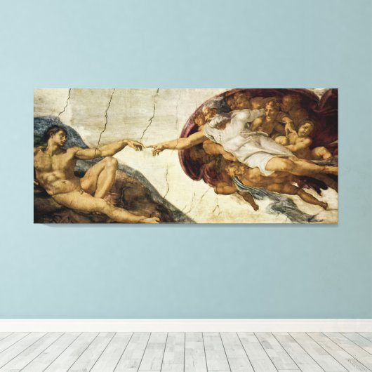 De oprichting van Adam Canvas Afdruk (Insitu (Houten vloer))