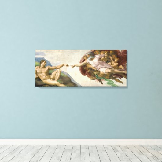 De oprichting van Adam Canvas Afdruk (Insitu (Houten vloer))