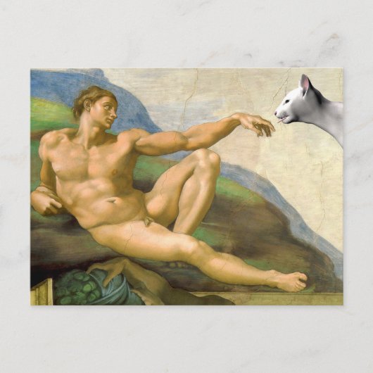 De oprichting van Adam Parody Briefkaart (Voorkant)