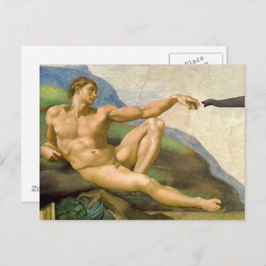 De oprichting van Adam Parody Briefkaart (Voorkant / Achterkant)