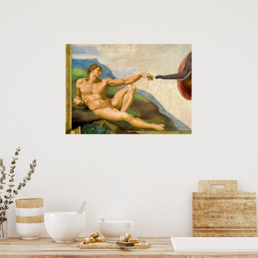 De oprichting van Adam Parody Poster (Keuken)