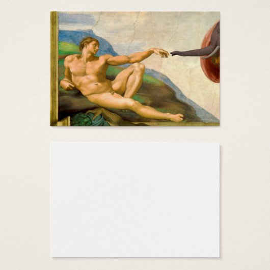 De oprichting van Adam Parody Visitekaartjes (Voorkant /achterkant)