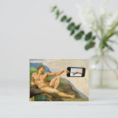 de oprichting van Adam via smartphone Visitekaartje (Staand voorkant)