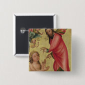 De oprichting van Adam Vierkante Button 5,1 Cm (Voorkant /achterkant)