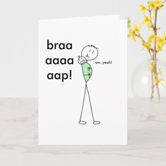 De Oprisping van het baby Kaart (Gele Bloem)