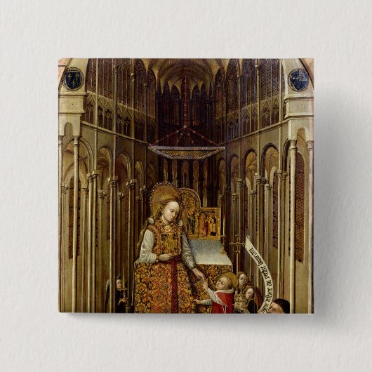 De oproep aan de Maagd Vierkante Button 5,1 Cm (Voorkant)