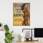 De oproep tot taak poster (Thuiskantoor)