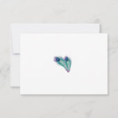 De oproep van Classy Peacock RSVP (Achterkant)