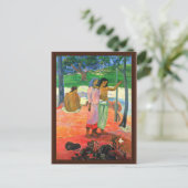 De oproep van Gauguin Paul (beste kwaliteit) Briefkaart (Staand voorkant)