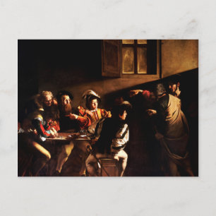 De oproep van Matthew door Caravaggio (1600) Briefkaart