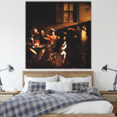De oproep van Matthew door Caravaggio (1600) Canvas Afdruk (Insitu (Slaapkamer))