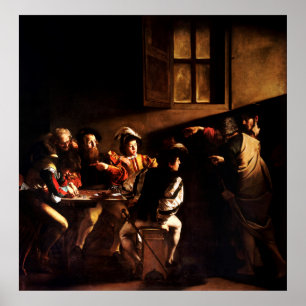 De oproep van Matthew door Caravaggio (1600) Poster