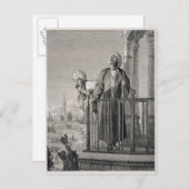 De oproep van Muezzin aan Prayer, 19e eeuw Briefkaart (Voorkant / Achterkant)