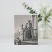 De oproep van Muezzin aan Prayer, 19e eeuw Briefkaart (Staand voorkant)