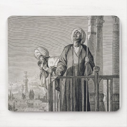 De oproep van Muezzin aan Prayer, 19e eeuw Muismat (Voorkant)