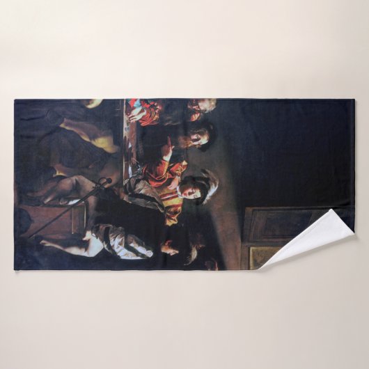De oproep van Saint Matthew, Caravaggio Badhanddoek (Badhanddoek)