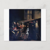 De oproep van Saint Matthew, Caravaggio Briefkaart (Voorkant)