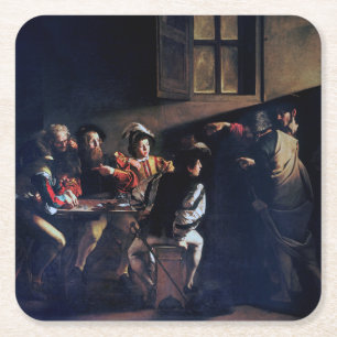 De oproep van Saint Matthew, Caravaggio Kartonnen Onderzetters
