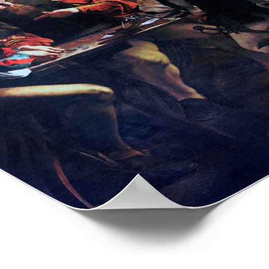 De oproep van Saint Matthew, Caravaggio Poster (Hoek)