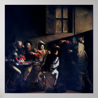 De oproep van Saint Matthew, Caravaggio Poster