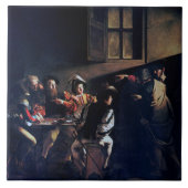 De oproep van Saint Matthew, Caravaggio Tegeltje (Voorkant)
