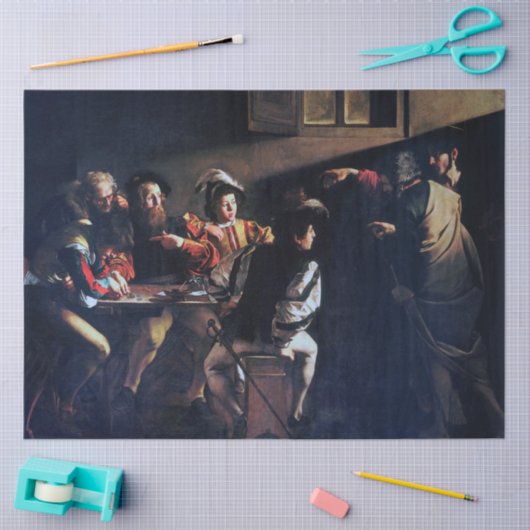 De oproep van Saint Matthew, Caravaggio Tissuepapier (Craft)