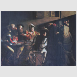 De oproep van Saint Matthew, Caravaggio Tissuepapier