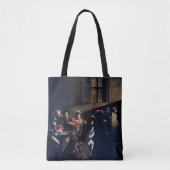 De oproep van Saint Matthew, Caravaggio Tote Bag (Voorkant)