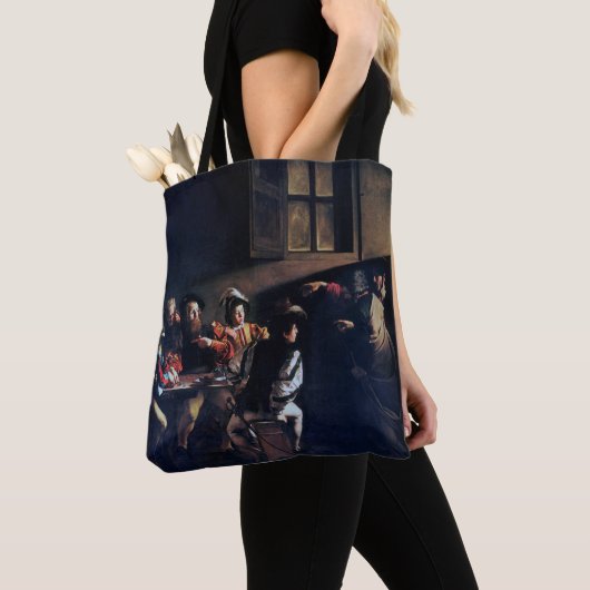 De oproep van Saint Matthew, Caravaggio Tote Bag (Dichtbij)