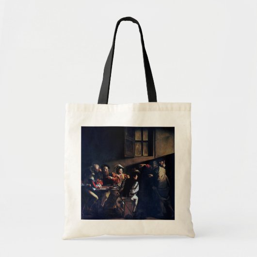 De oproep van Saint Matthew, Caravaggio Tote Bag (Voorkant)