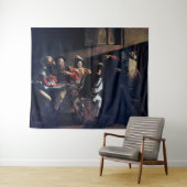 De oproep van Saint Matthew, Caravaggio Wandkleed (In Situ (horizontaal))
