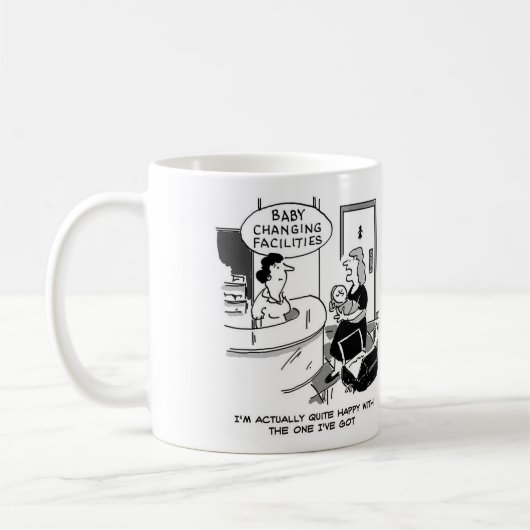 De opslag heeft Baby-Veranderende Faciliteiten Koffiemok (Links)