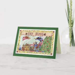 De Opslag van het Speelgoed van de kerstkaart Feestdagen Kaart