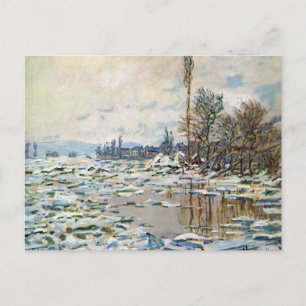 De opsplitsing van het ijs door Claude Monet Briefkaart