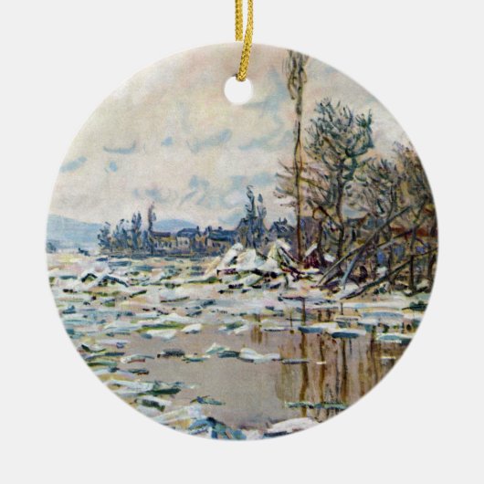 De opsplitsing van het ijs door Claude Monet Keramisch Ornament (Voorkant)