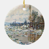 De opsplitsing van het ijs door Claude Monet Keramisch Ornament (Achterkant)
