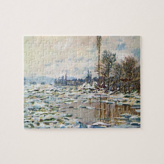 De opsplitsing van het ijs door Claude Monet Legpuzzel (Horizontaal)