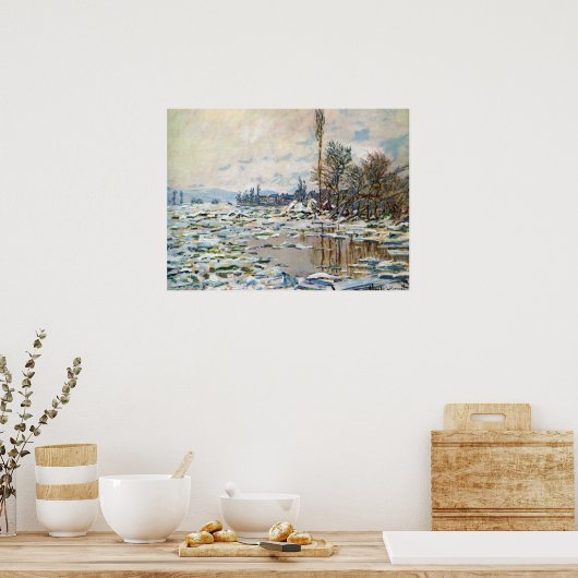 De opsplitsing van het ijs door Claude Monet Poster (Keuken)