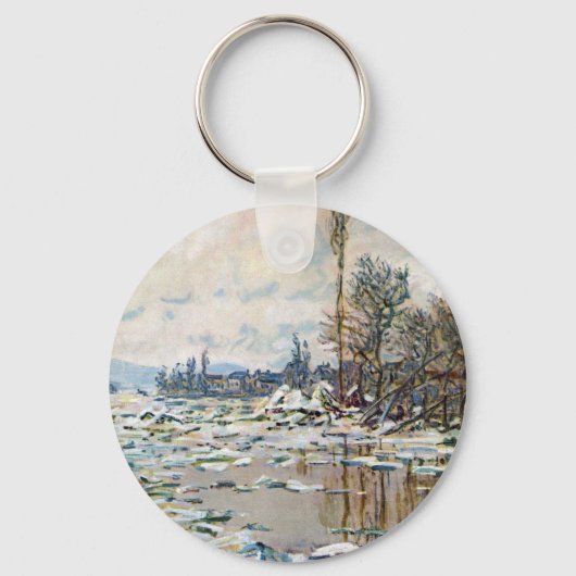 De opsplitsing van het ijs door Claude Monet Sleutelhanger (Voorkant)