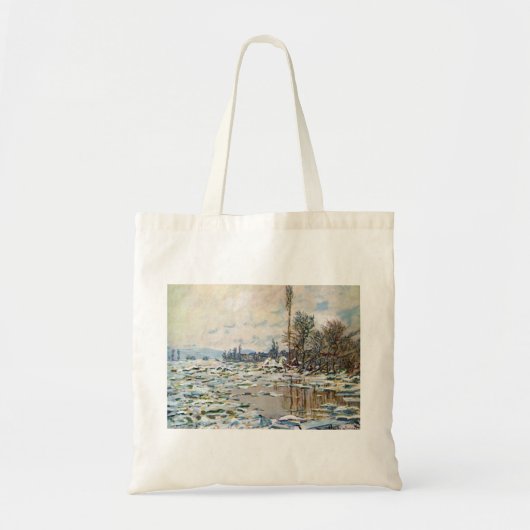 De opsplitsing van het ijs door Claude Monet Tote Bag (Voorkant)