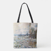 De opsplitsing van het ijs door Claude Monet Tote Bag (Achterkant)