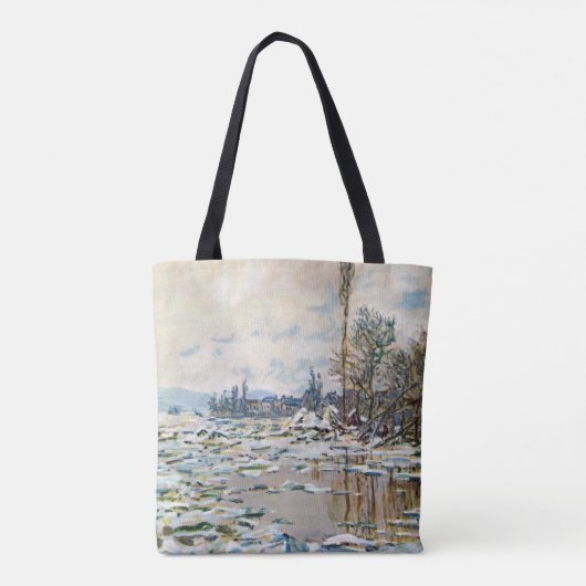 De opsplitsing van het ijs door Claude Monet Tote Bag (Achterkant)