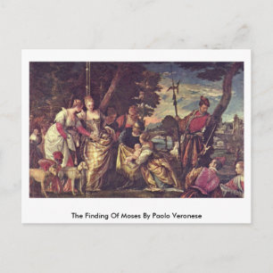 De opsporing van Mozes door Paolo Veronese Briefkaart