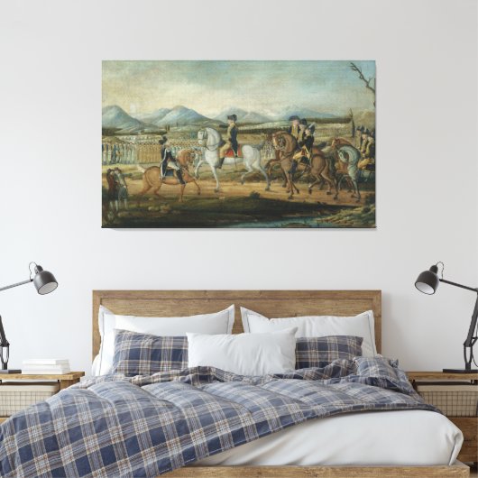 De opstand op de Whiskey van Frederick Kemmelmeyer Canvas Afdruk (Insitu (Slaapkamer))