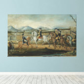 De opstand op de Whiskey van Frederick Kemmelmeyer Canvas Afdruk (Insitu (Houten vloer))