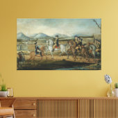 De opstand op de Whiskey van Frederick Kemmelmeyer Canvas Afdruk (Insitu (Woonkamer))