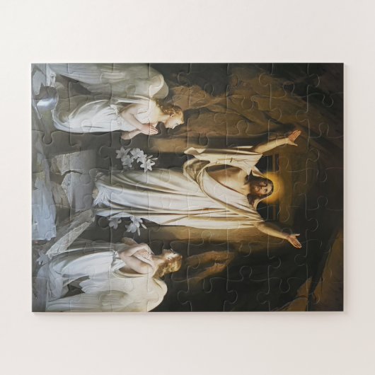 De opstanding door Carl Bloch, Religieuze Kunst Legpuzzel (Horizontaal)